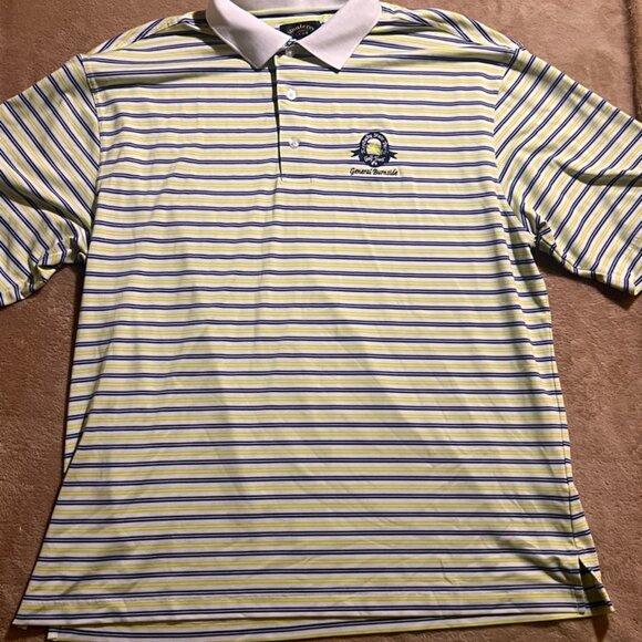 Monterey Club Men XL Stripe KY State Park General Burnside Golf Polo (W) - Picture 1 of 8
